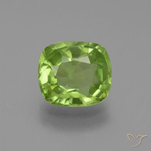 2.48ct Natural Verde vivo Peridoto, Forma Cojín, VS