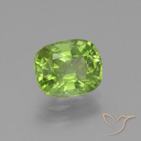Peridoto Verde vivo natural de 2.30 ct, Forma Cojín, VS