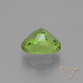 Peridoto Verde amarillento natural de 2.47 ct, Forma Cojín, VS