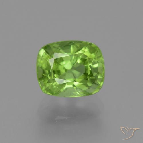 2.50ct Natural Verde vivo Peridoto, Forma Cojín, VS