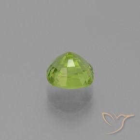 Peridoto Verde medio natural de 2.54 ct, Forma Cojín, VS