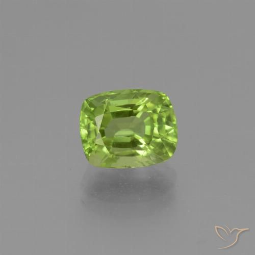 2.42ct Natural Verde medio Peridoto, Forma Cojín, VS