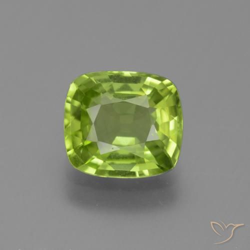 2.22ct Natural Verde vivo Peridoto, Forma Cojín, VS