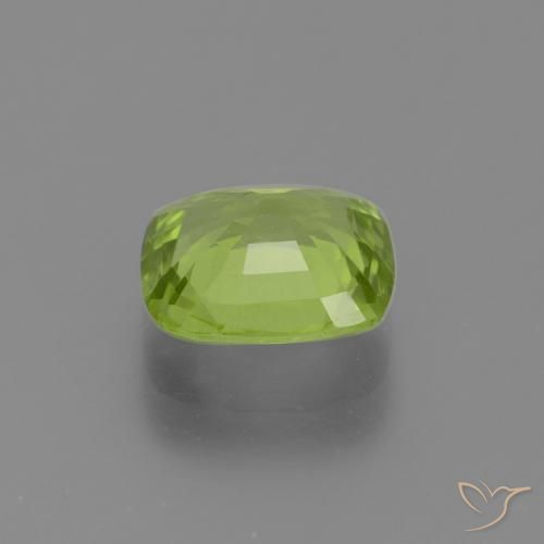 Peridoto Verde vivo natural de 2.22 ct, Forma Cojín, VS