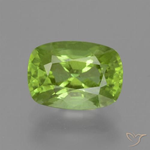 2.51ct Natural Verde medio Peridoto, Forma Cojín, VS