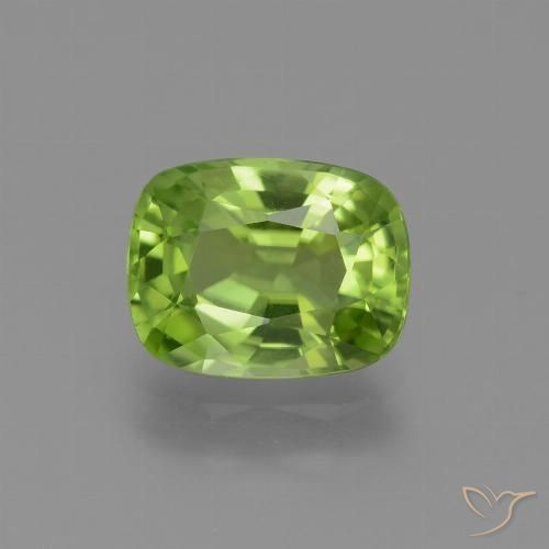 2.48ct Natural Verde medio Peridoto, Forma Cojín, VS