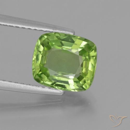 2.48ct Natural Verde medio Peridoto, Forma Cojín, VS