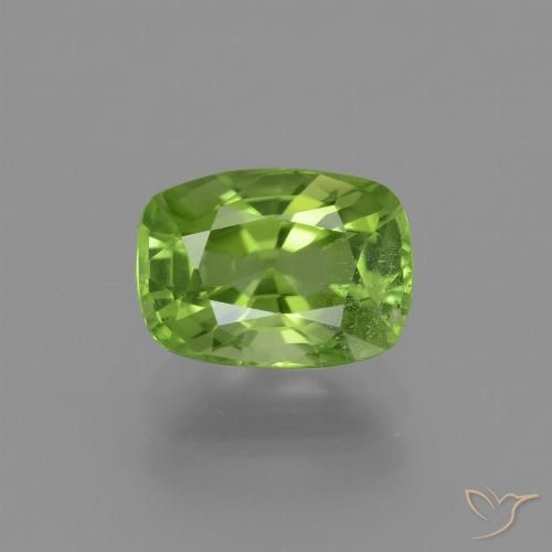 2.43ct Natural Verde vivo Peridoto, Forma Cojín, VS
