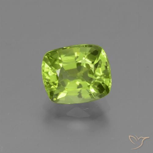 1.90ct Natural Verde medio Peridoto, Forma Cojín, VVS-VS
