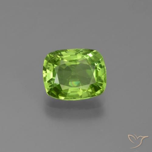 1.91ct Natural Verde medio Peridoto, Forma Cojín, VS