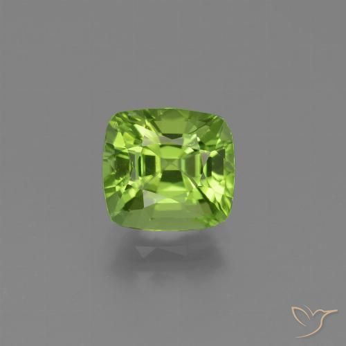 2.00ct Natural Verde medio Peridoto, Forma Cojín, VVS-VS