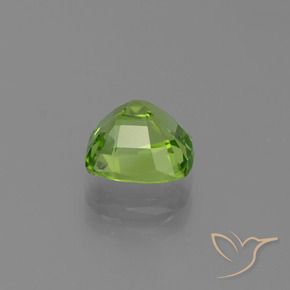 Peridoto Verde medio natural de 2.00 ct, Forma Cojín, VVS-VS