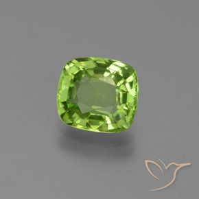 Peridoto Verde vivo natural de 2.14 ct, Forma Cojín, VS