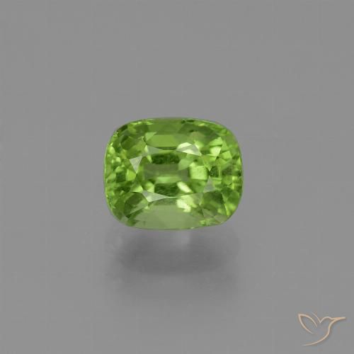 1.98ct Natural Verde vivo Peridoto, Forma Cojín, VS