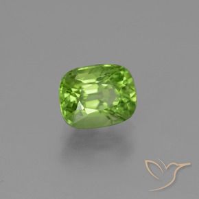 Peridoto Verde vivo natural de 1.98 ct, Forma Cojín, VS