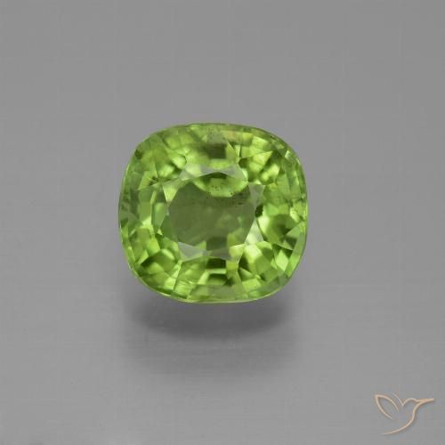 2.59ct Natural Verde vivo Peridoto, Forma Cojín, VS-SI