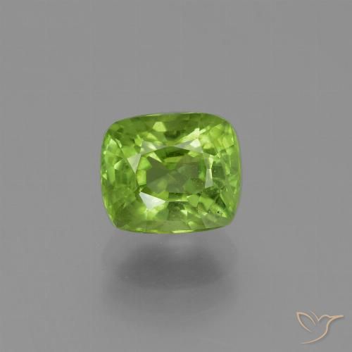 2.33ct Natural Verde vivo Peridoto, Forma Cojín, VS-SI
