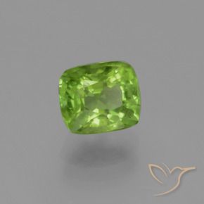 Peridoto Verde vivo natural de 2.33 ct, Forma Cojín, VS-SI