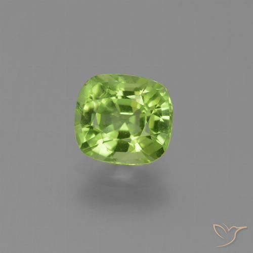 2.01ct Natural Verde vivo Peridoto, Forma Cojín, VS