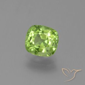 Peridoto Verde vivo natural de 2.01 ct, Forma Cojín, VS
