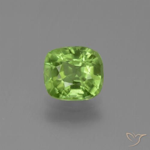 2.03ct Natural Verde medio Peridoto, Forma Cojín, VS-SI