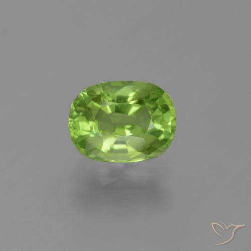 1.98ct Natural Verde medio Peridoto, Forma Cojín, VVS-VS