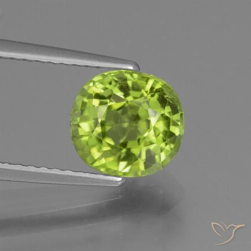 2.00ct Natural Verde vivo claro Peridoto, Ovalada, VS-SI