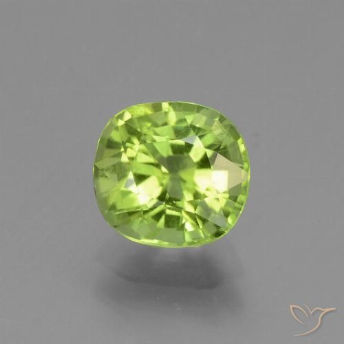 1.95ct Natural Verde amarillento Peridoto, Forma Cojín, VS