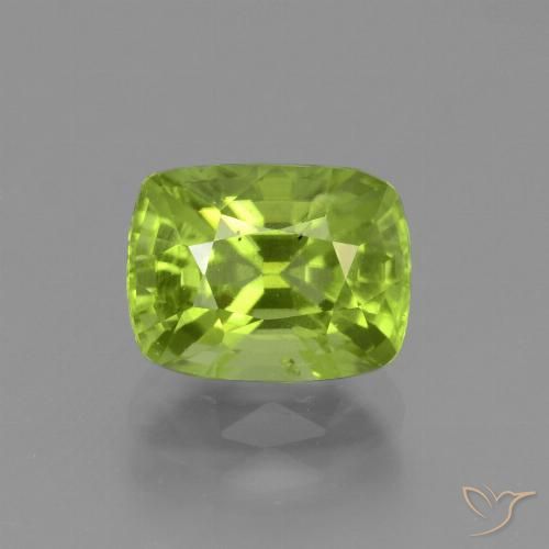 2.52ct Natural Verde vivo Peridoto, Forma Cojín, VS