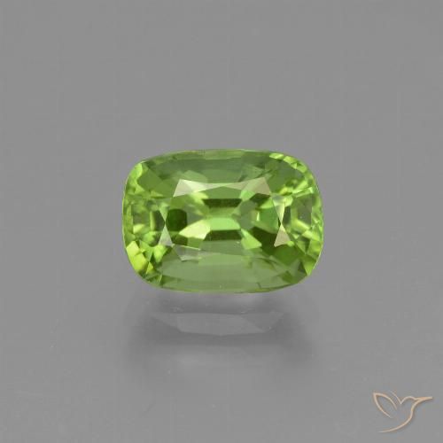 2.20ct Natural Verde medio Peridoto, Forma Cojín, VS