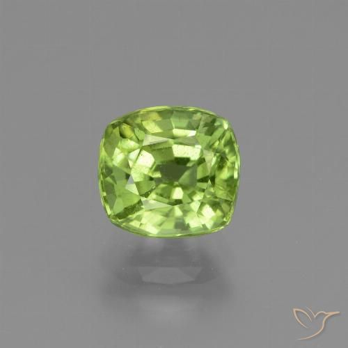 1.79ct Natural Verde vivo Peridoto, Forma Cojín, VS