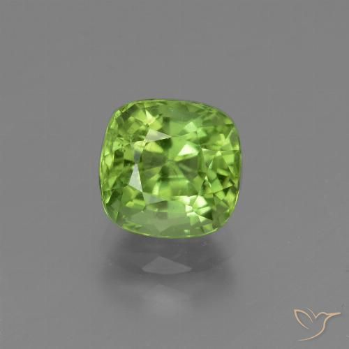2.00ct Natural Verde vivo Peridoto, Forma Cojín, VS