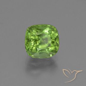 Peridoto Verde vivo natural de 2.00 ct, Forma Cojín, VS