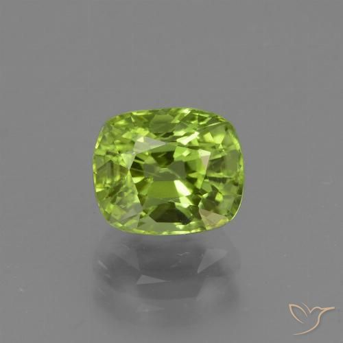 2.09ct Natural Verde vivo Peridoto, Forma Cojín, VS