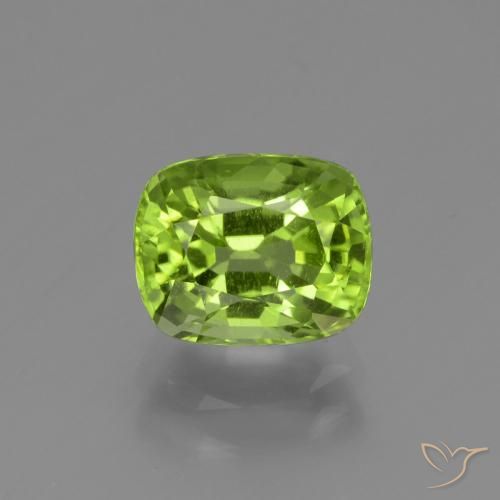 2.19ct Natural Verde vivo Peridoto, Forma Cojín, VS