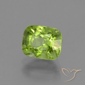 Peridoto Verde medio natural de 2.13 ct, Forma Cojín, VS-SI