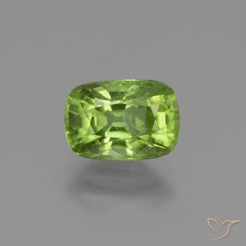2.36ct Natural Verde vivo Peridoto, Forma Cojín, VS