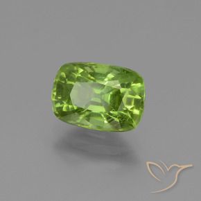 Peridoto Verde vivo natural de 2.36 ct, Forma Cojín, VS
