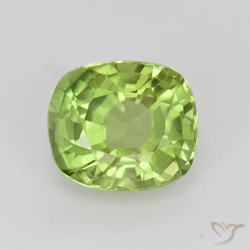 2.24ct Natural Verde vivo claro Peridoto, Forma Cojín, VS