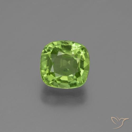 2.00ct Natural Verde vivo Peridoto, Forma Cojín, VS