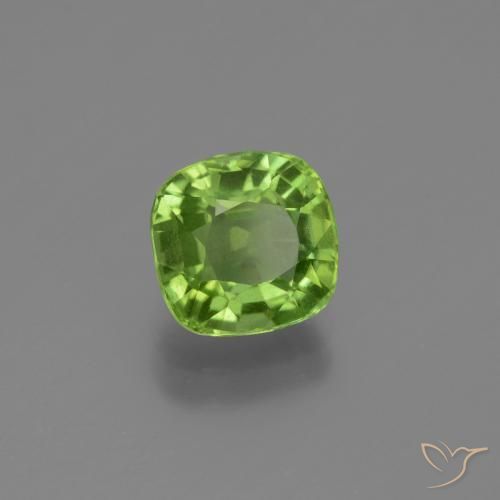 Peridoto Verde vivo natural de 2.00 ct, Forma Cojín, VS