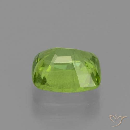 Peridoto Verde medio natural de 2.25 ct, Forma Cojín, VS