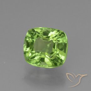 Peridoto Verde vivo natural de 2.05 ct, Forma Cojín, VS