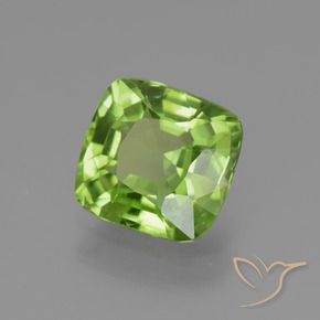 Peridoto Verde vivo natural de 2.12 ct, Forma Cojín, VS