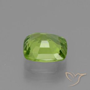 Peridoto Verde vivo natural de 2.12 ct, Forma Cojín, VS