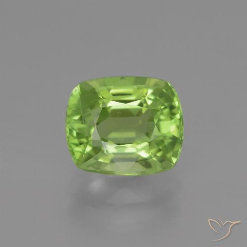 2.29ct Natural Verde medio Peridoto, Forma Cojín, VS