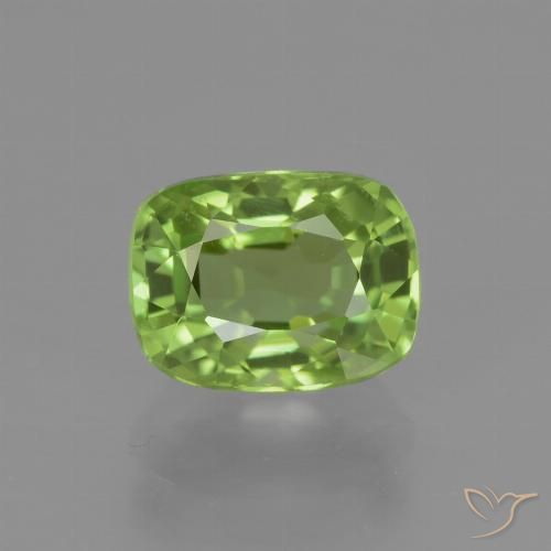 2.07ct Natural Verde vivo Peridoto, Forma Cojín, VS
