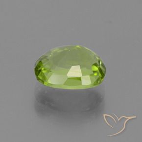 Peridoto verde natural de 2,40 ct, corte óvalo, VS