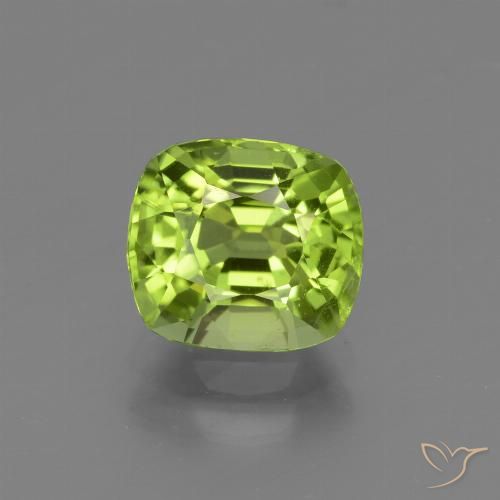 2.26ct Natural Verde medio Peridoto, Forma Cojín, VS