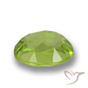 Peridoto verde natural de 1,64 ct, corte óvalo, VS
